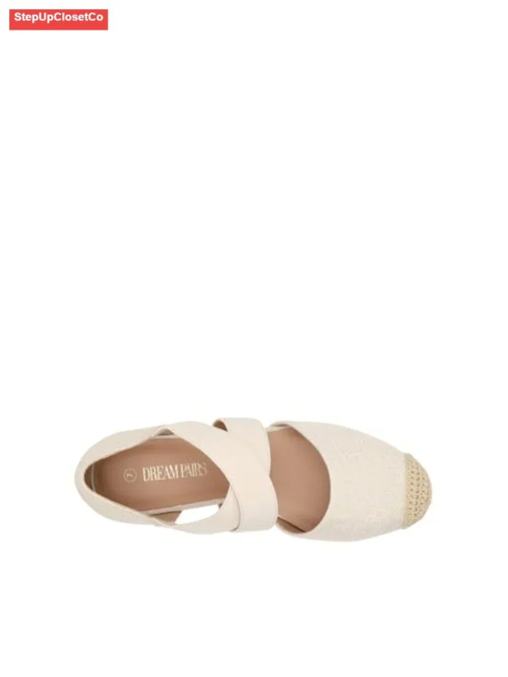 Espadrille Platform Wedges Slip On Elastic Criss Cross Straps Sandals Dressy